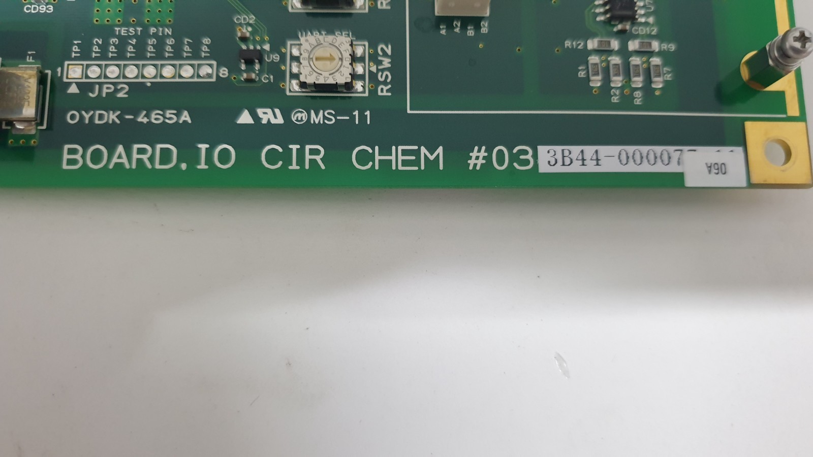 TEL Tokyo Electron OYDK-465A Board IO CIR CHEM #03 3B44-000077-11