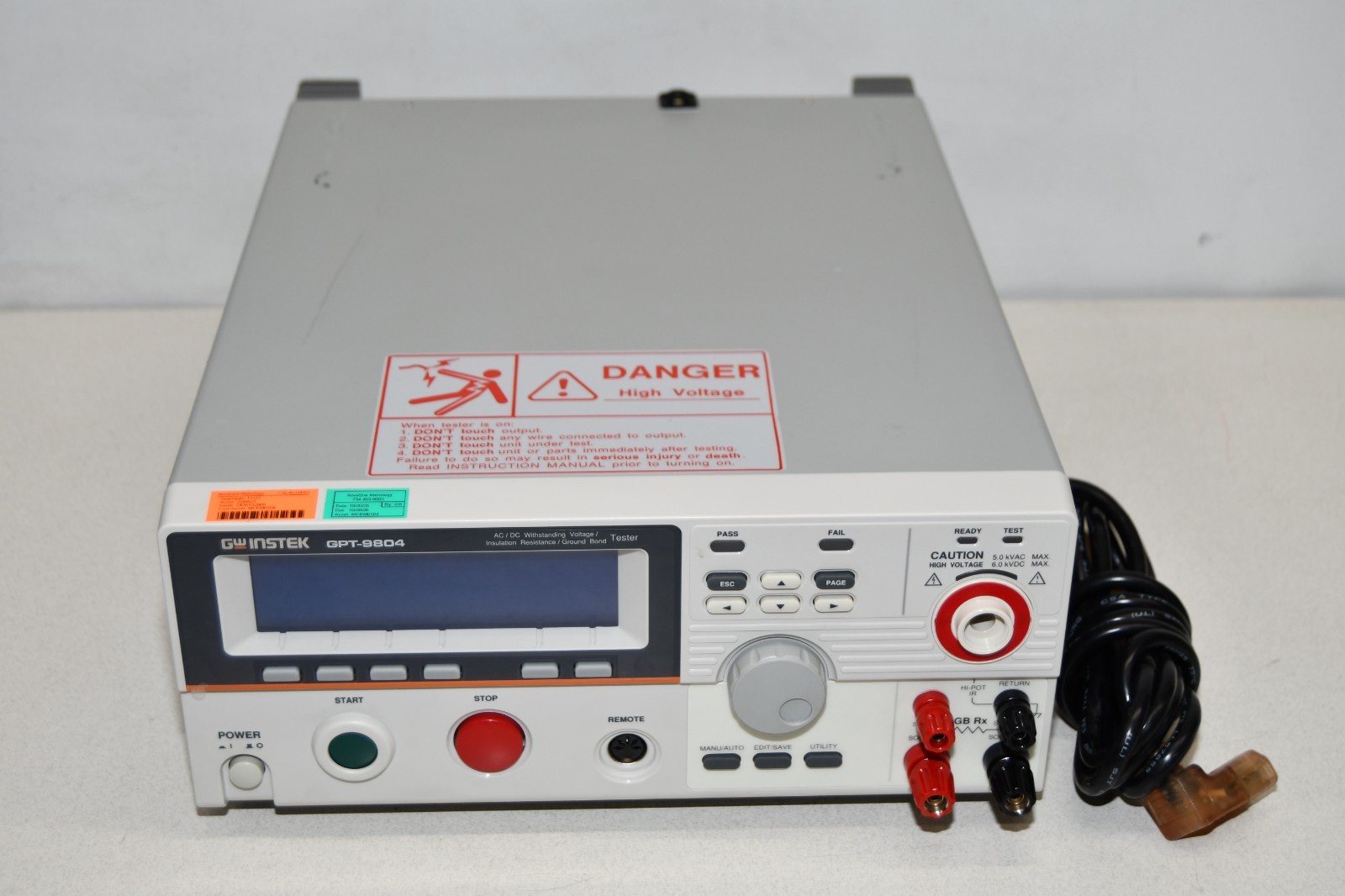 ^ GW Instek GPT-9804 Electrical Safety Analyzer / Tester #X8094