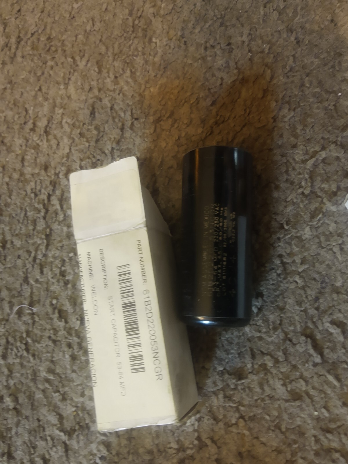 NEW RARE NGM Start Starter Capacitor 53-64 MFD 220/250 V # 61b2d220053ncgr