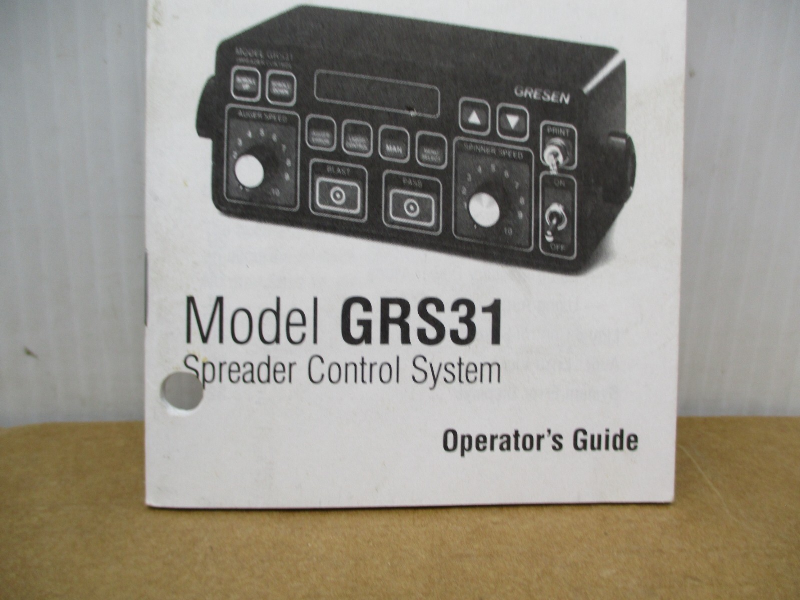Gresen GRS31 Spreader Control OPERATOR’S GUIDE
