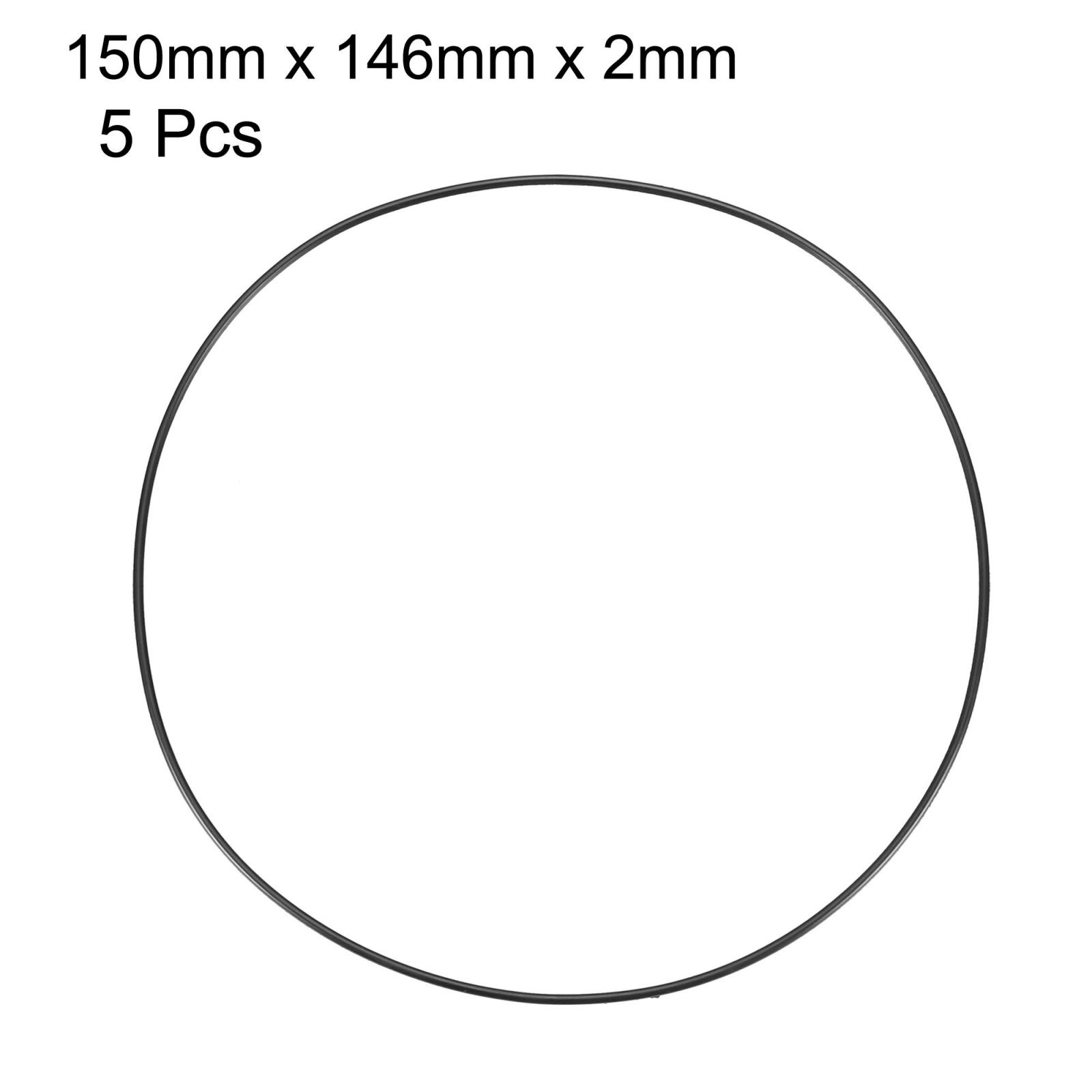 5Pcs Rubber Oil Seal Filter O Rings Gaskets Black 150mm OD 2mm Thickness