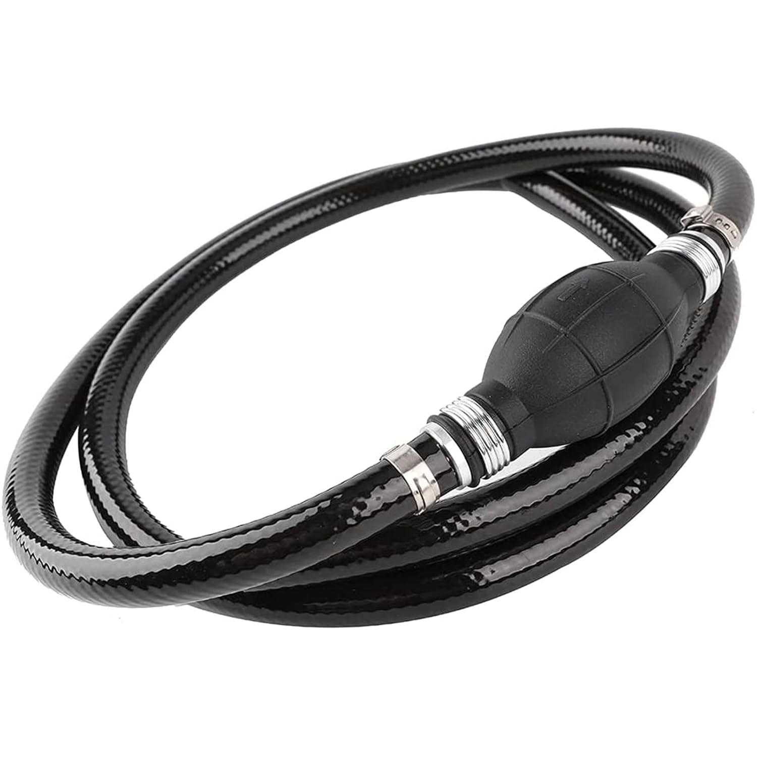 Marine Fuel Line 3/8 Inch 6FT with Primer Bulb Steel Hose Clamps, Universal 3/8″