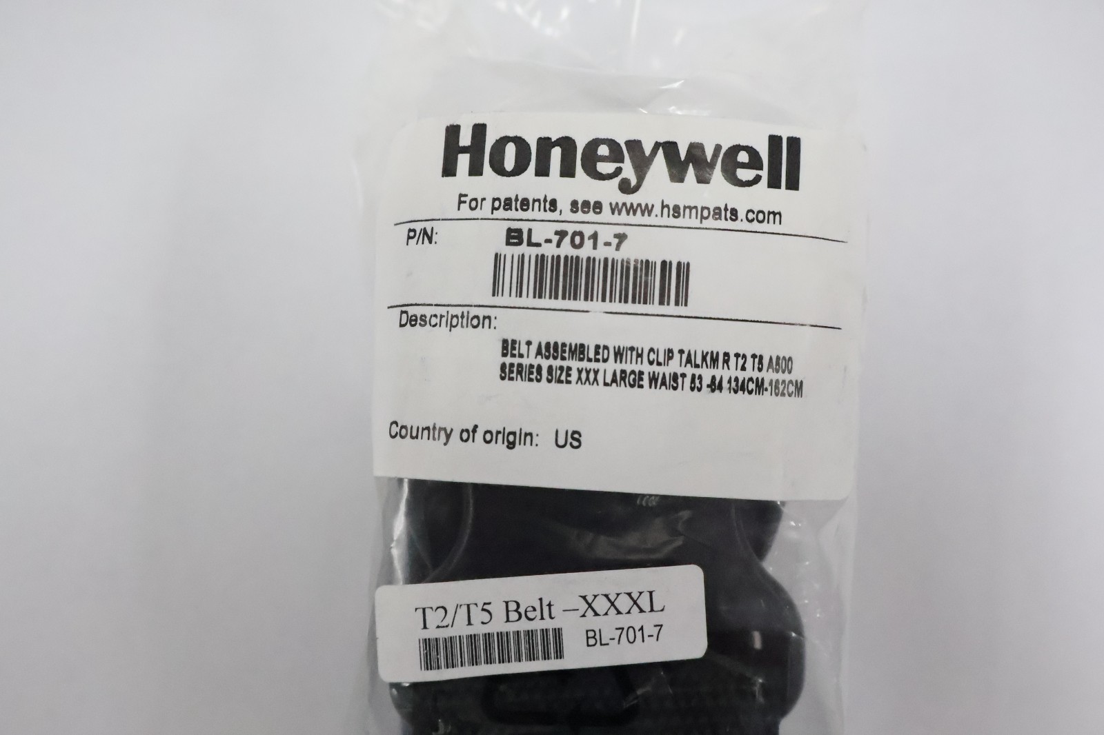 New Honeywell BL-701-7 Vocollect T2/T5 Talkman 3XL Belt Waist 53″- 64″ with Clip