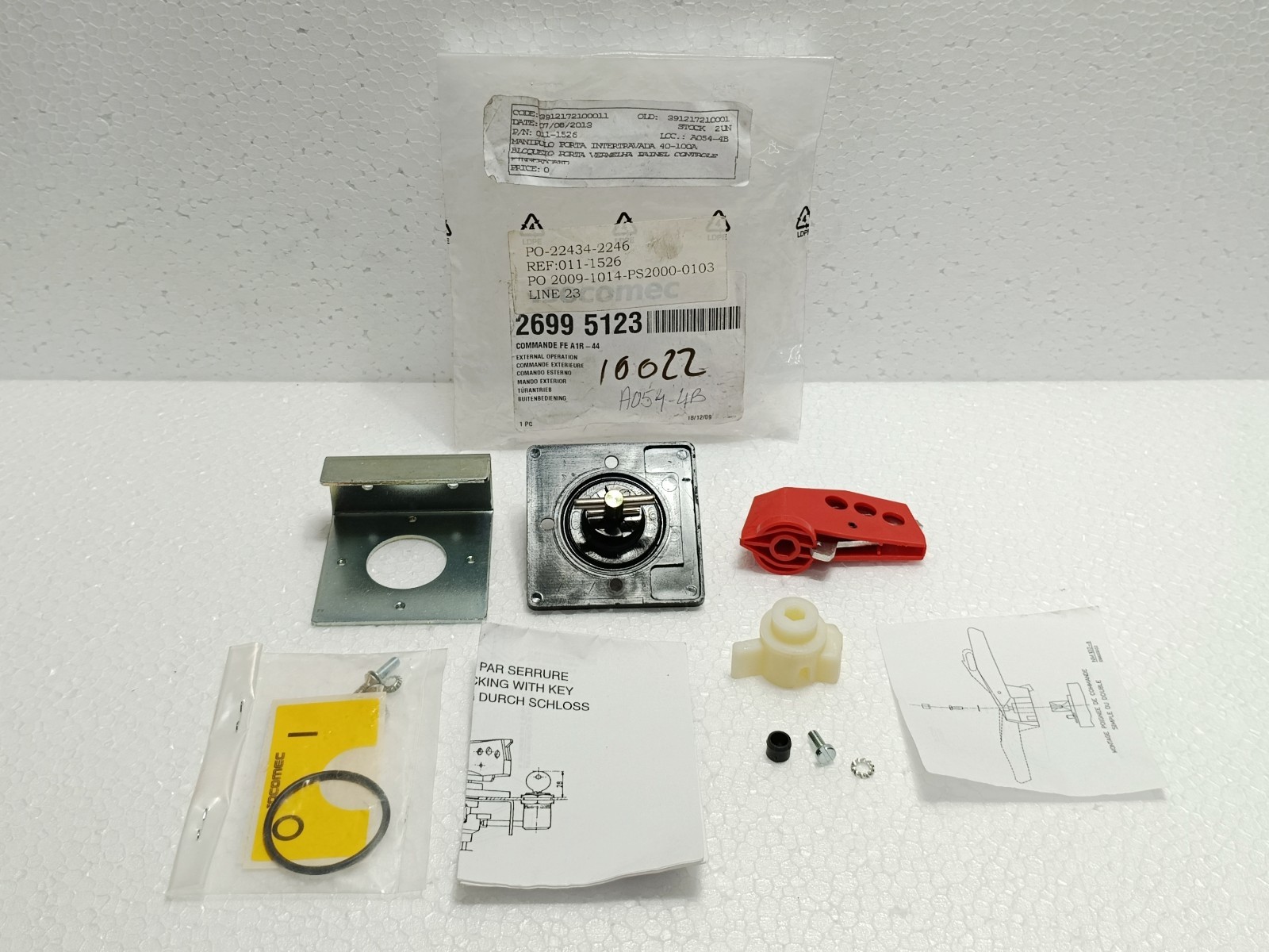 SOCOMEC Red Door Interlock Handle Kit | P/N 011-1526 | 26995123 40-100A