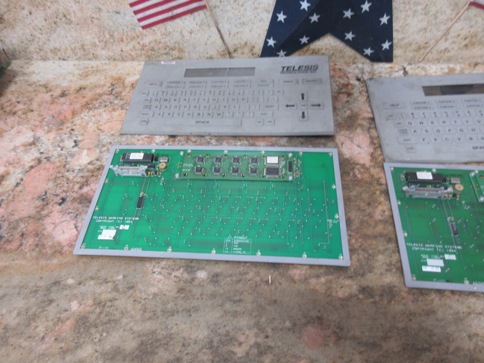 TELESIS KEYBOARD 17394 REV.C 17395A 8547 1382 T1 404-H1-0H LOT OF 3 PIECES