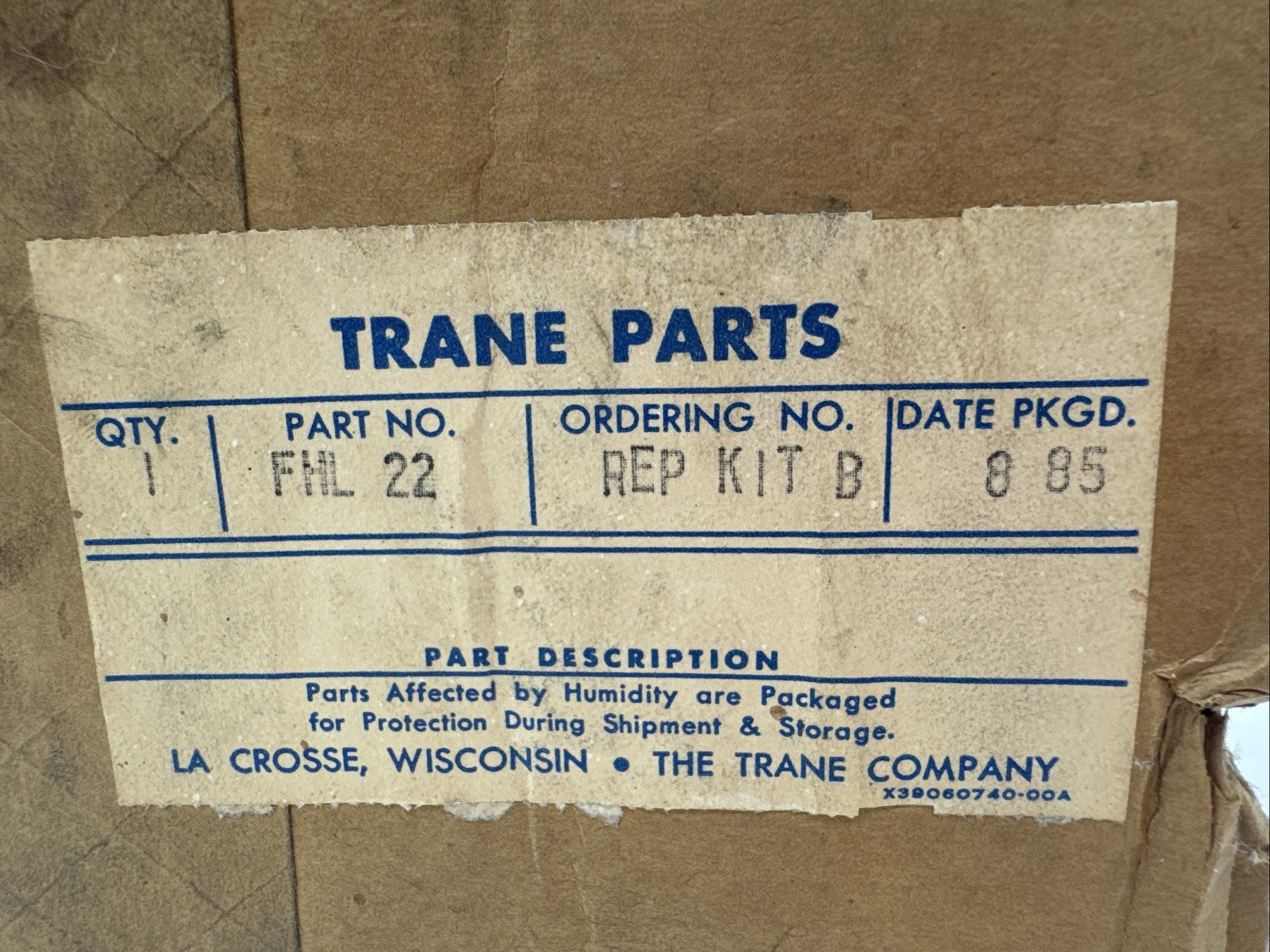 Trane FHL-22 Steam Trap Repair Kit