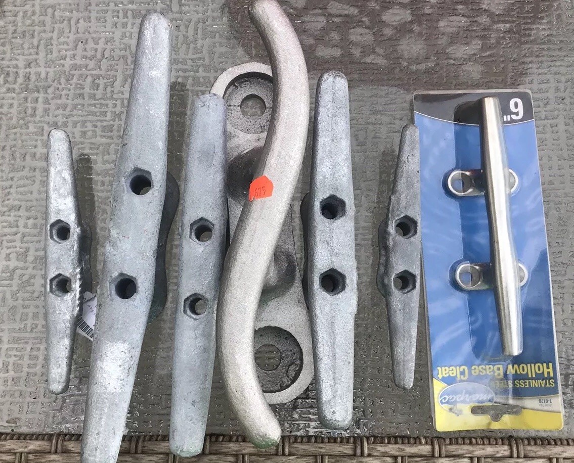 BOAT MOORING CLEATS TIE DOWNS LOT OF 7 Nautical