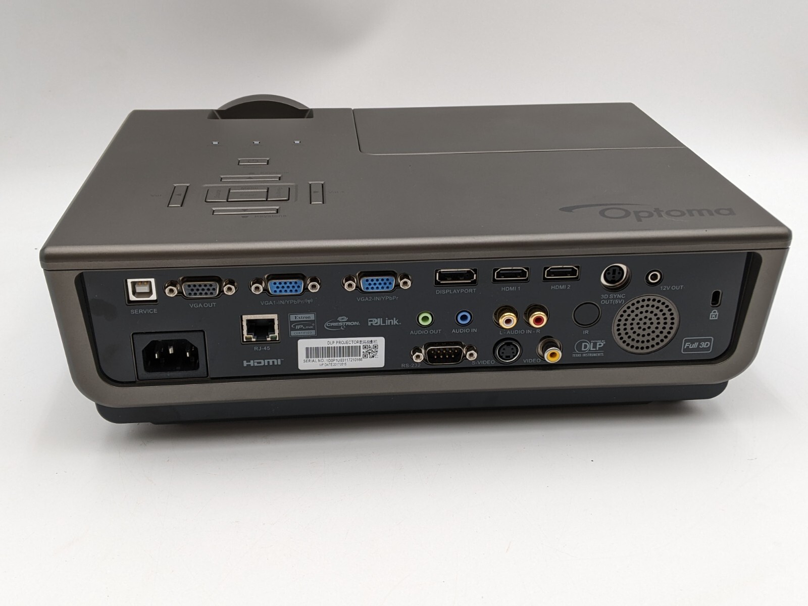 Optima Crestron DAEHUZZ EH500 Projector Office Conference Room 3D HDMI VGA Used