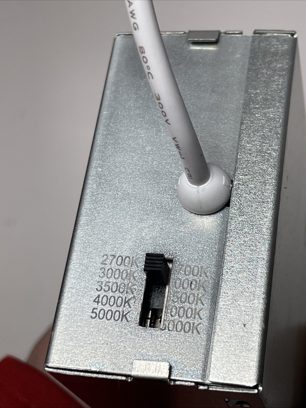 LED Recessed Lighting Junction Box Driver with Selectable Color Temperature
