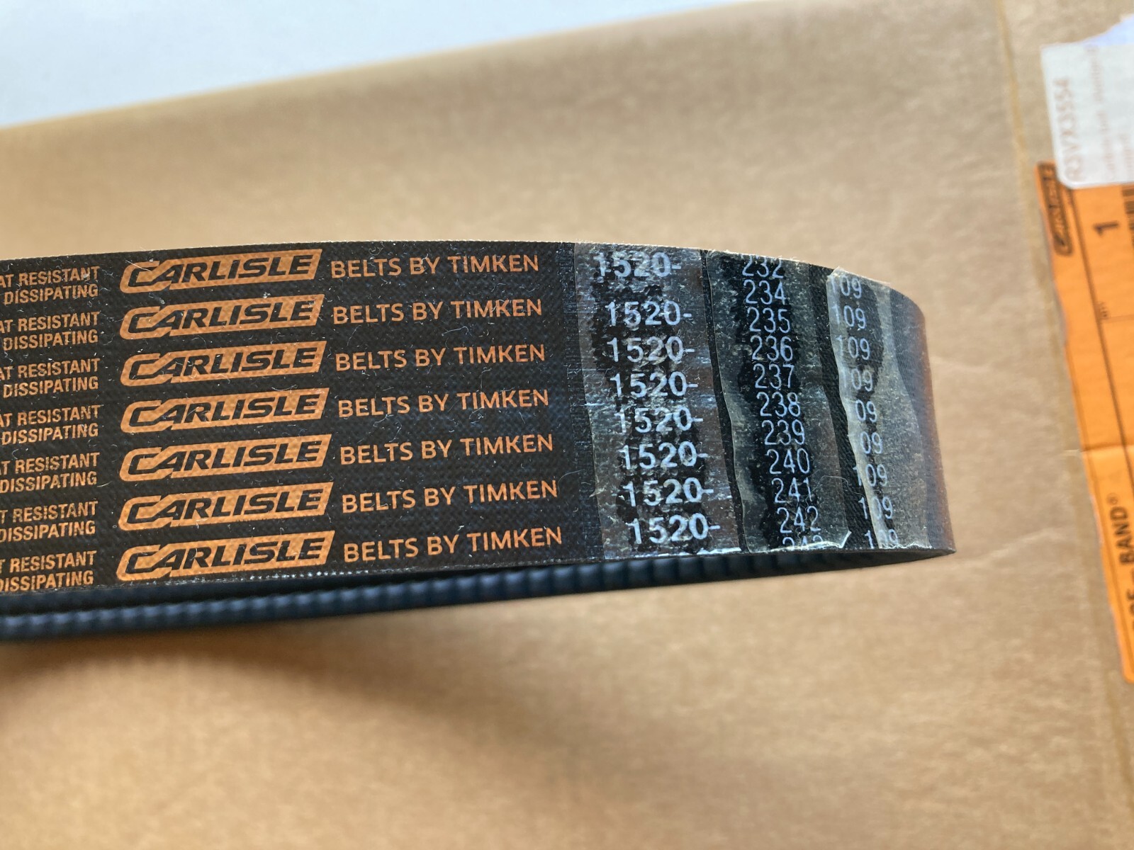 Timken Carlisle Power Wedge Cog Band 4 Band Cogged V Belt R3VX355-4 USA Made