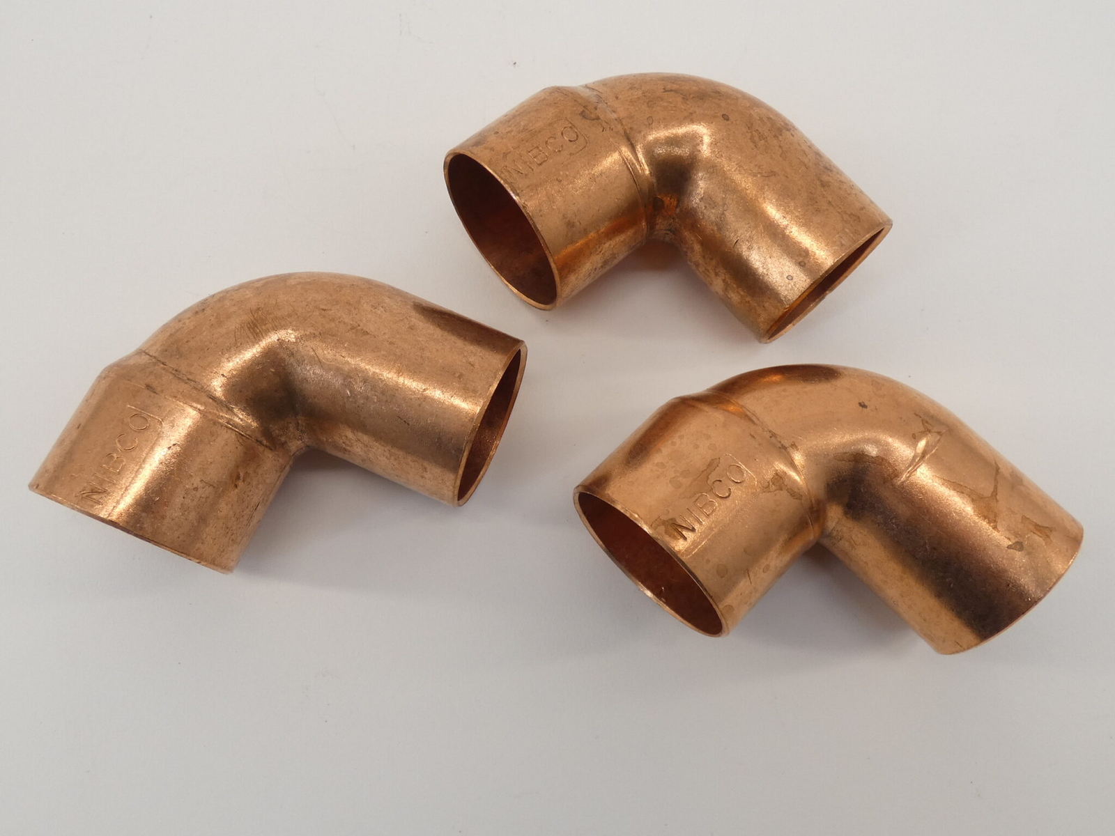 *Lot of 3* Nibco Copper 90-Degree Elbow Fitting, 1-1/2″ x 1-5/8″ – NEW Surplus!