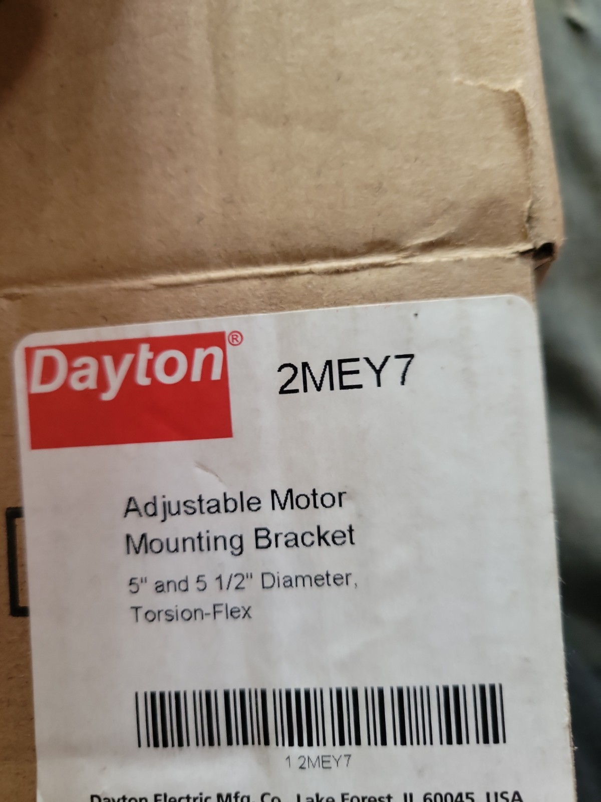 NEW DAYTON 2MEY7 ADJUSTABLE MOTOR MOUNTING BRACKET – FRAME ONLY