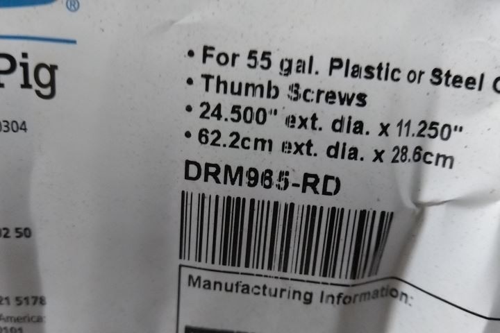 Pig DRM965-RD 55 Gal Drum Cap 24-1/2 In Outside Dia Drum Lid