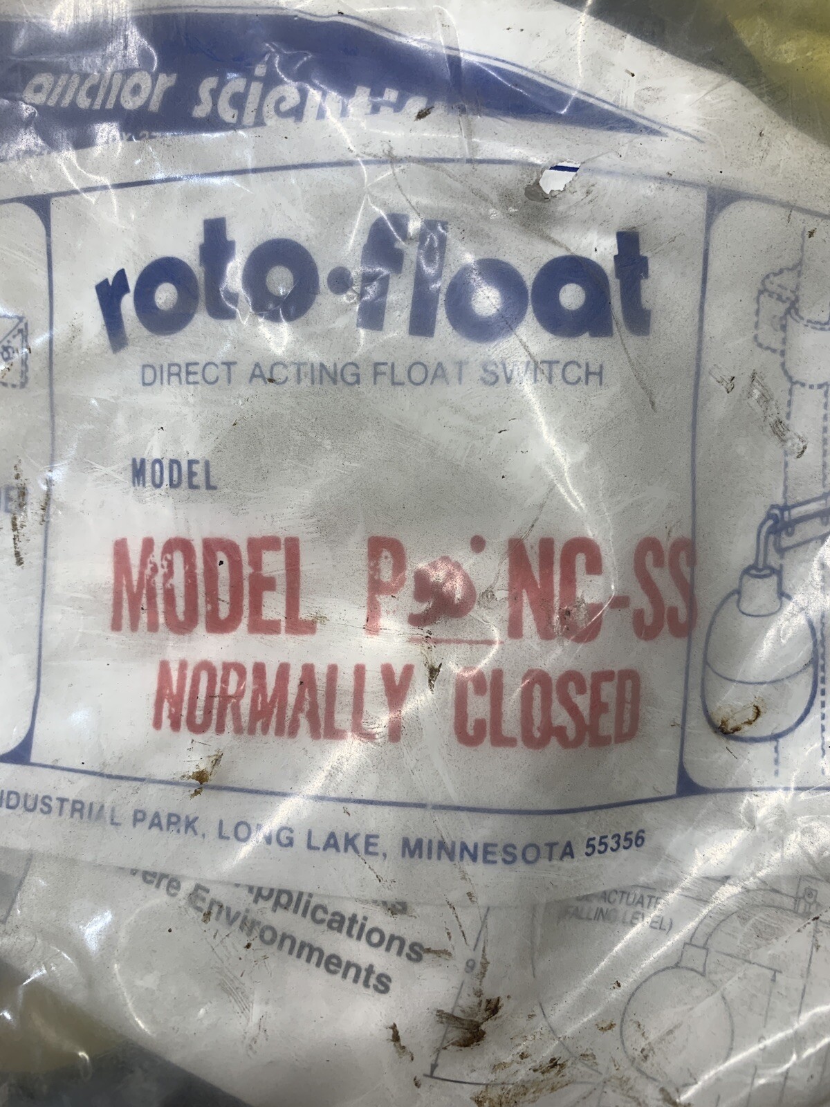 ROTO FLOAT PNC-SS 50′ DIRECT ACTING FLOAT SWITCH SUSPENDED ** NEW**