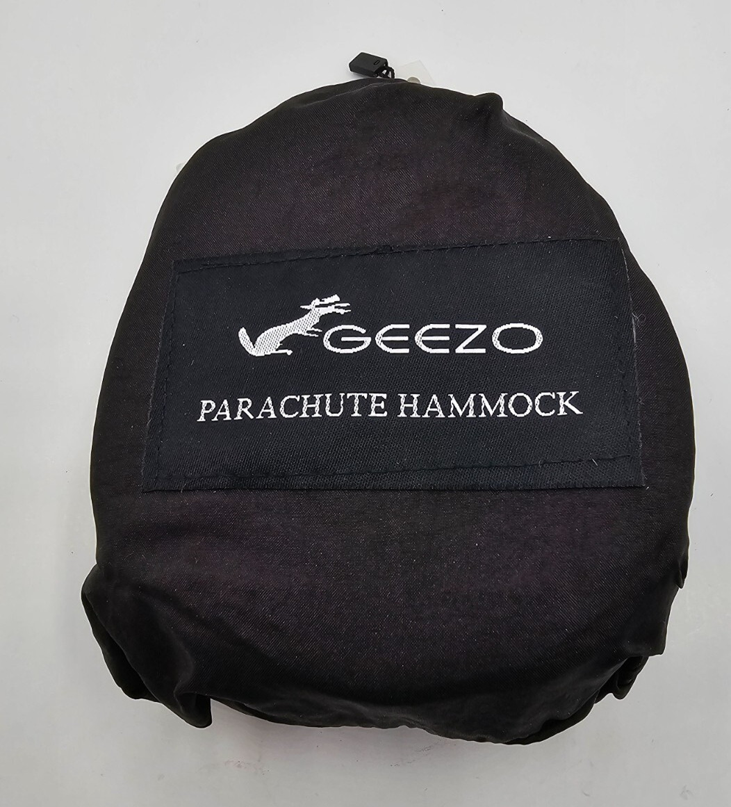 Geezo Hammock Strap Loops Non-Stretch Polyester Hammock Black/Blue up to 500lbs