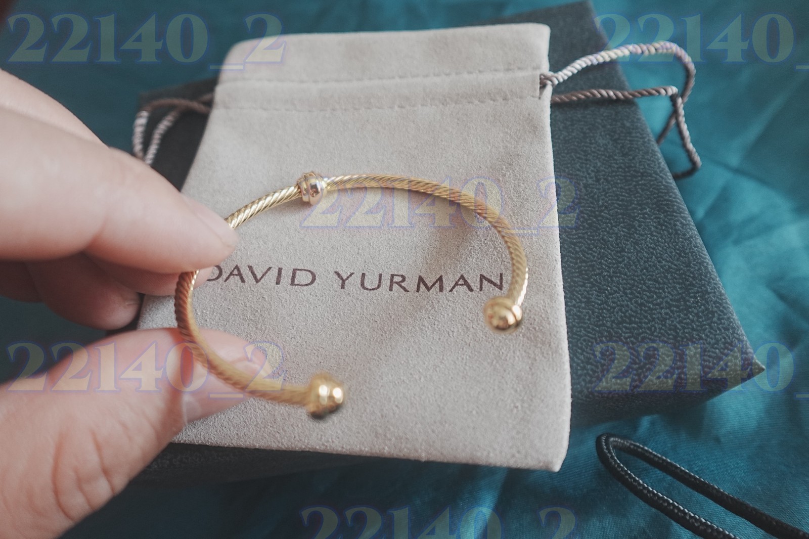 NewDavidYurman18K.GOLD Single Station Emerald Bracelet 7.5inch