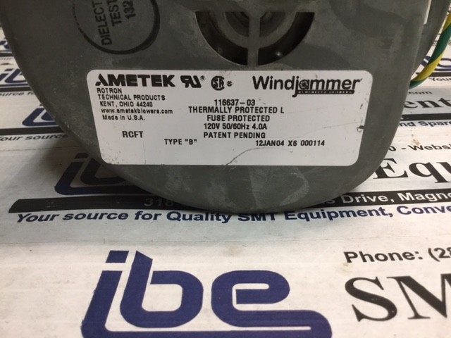 Ametek Windjammer Type B Blower – 116637-03 w/Warranty