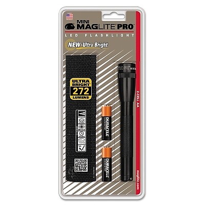 MAG-Lite SP2P01H Mini PRO Flashlight 2 AA 272 Lumens Black