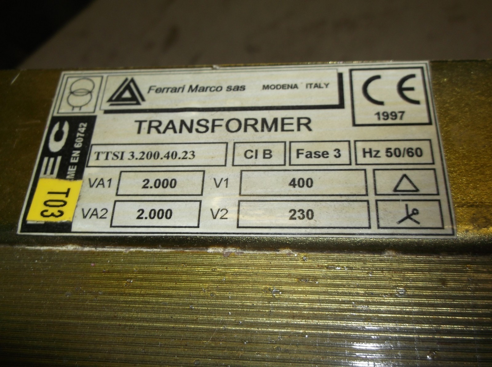Ferrari Marco SAS Transformer Fase 3 TTSI 3.200.40.23 CIB *FREE SHIPPING*