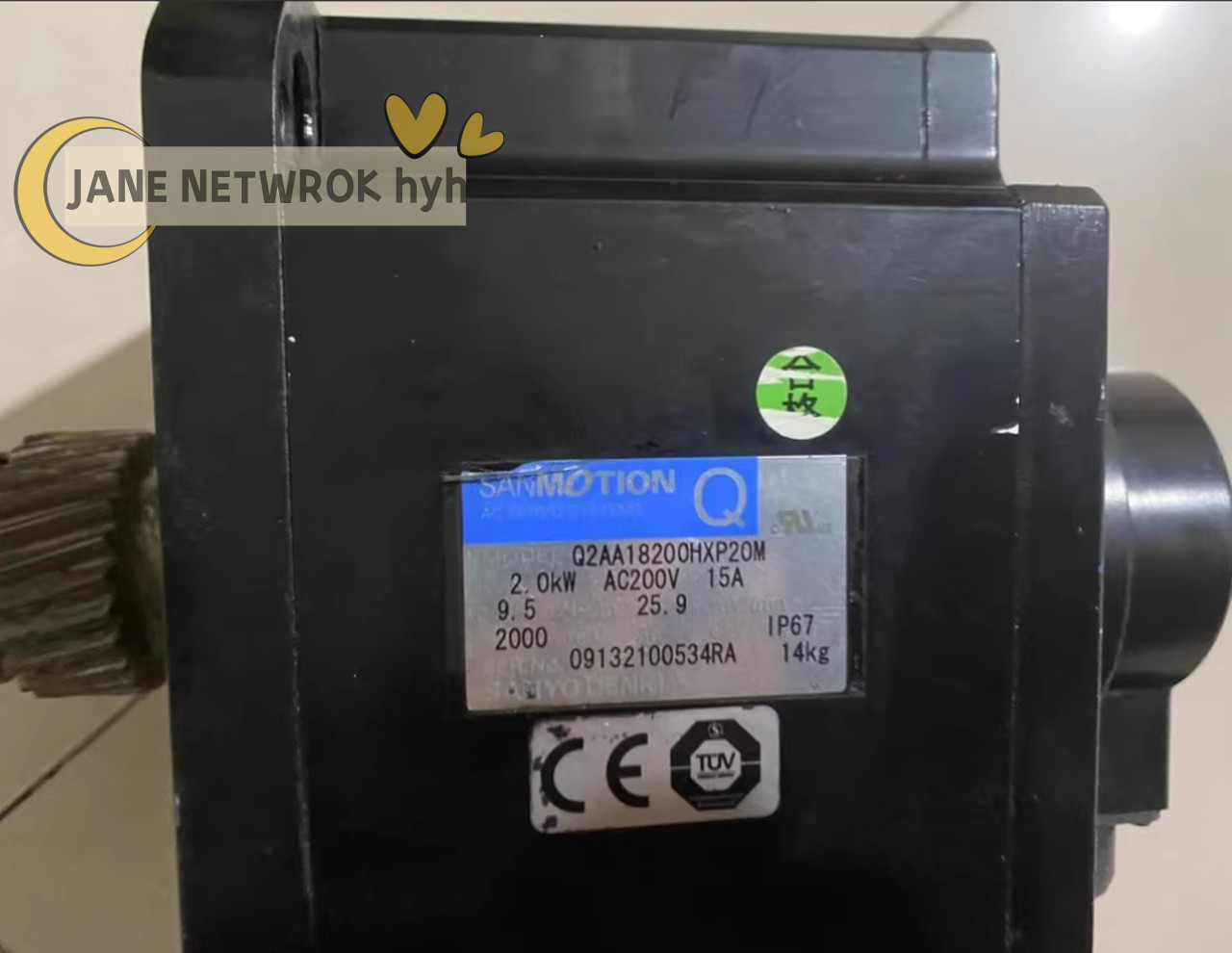 🔥🔥TEST ok Q2AA18200HXP20M motor 2.0KW AC200V by DHL or Fedex