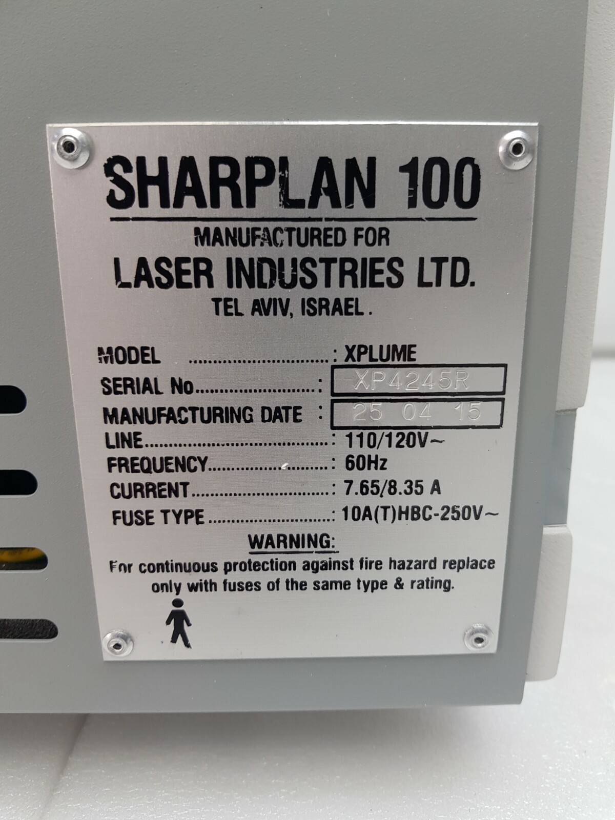 Sharplan 100 Xplume Smoke evacuator