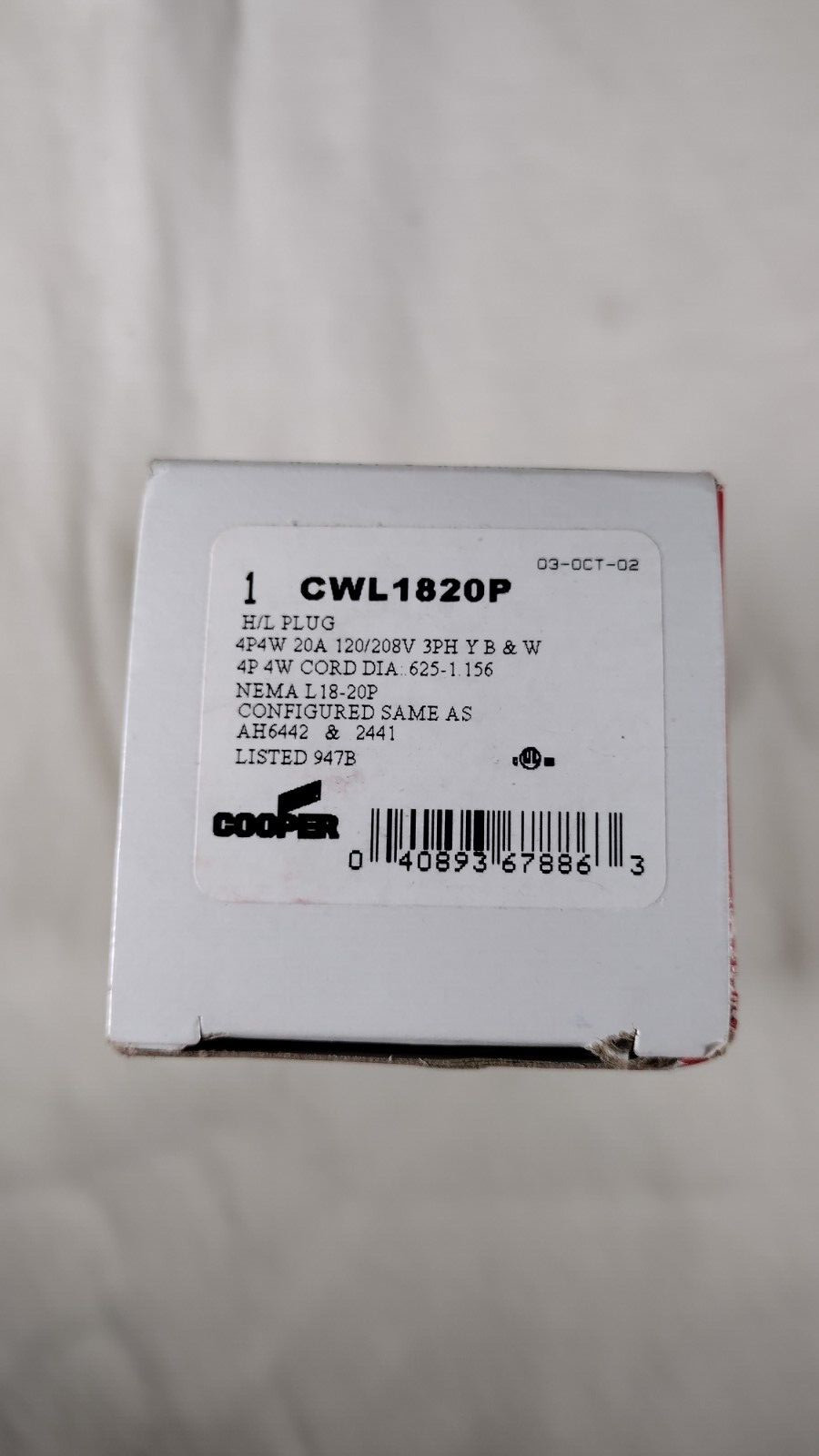 New Old Stock – Copper H/L Plug CWL1820P Configured same as AH6442 & 2441