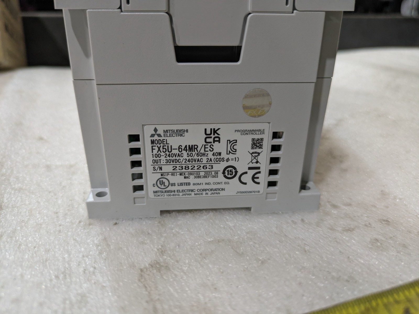 Mitsubishi FX5U-64MR/ES PLC 100-240VAC 50/60Hz 40W 30VDC Automation OEM Part