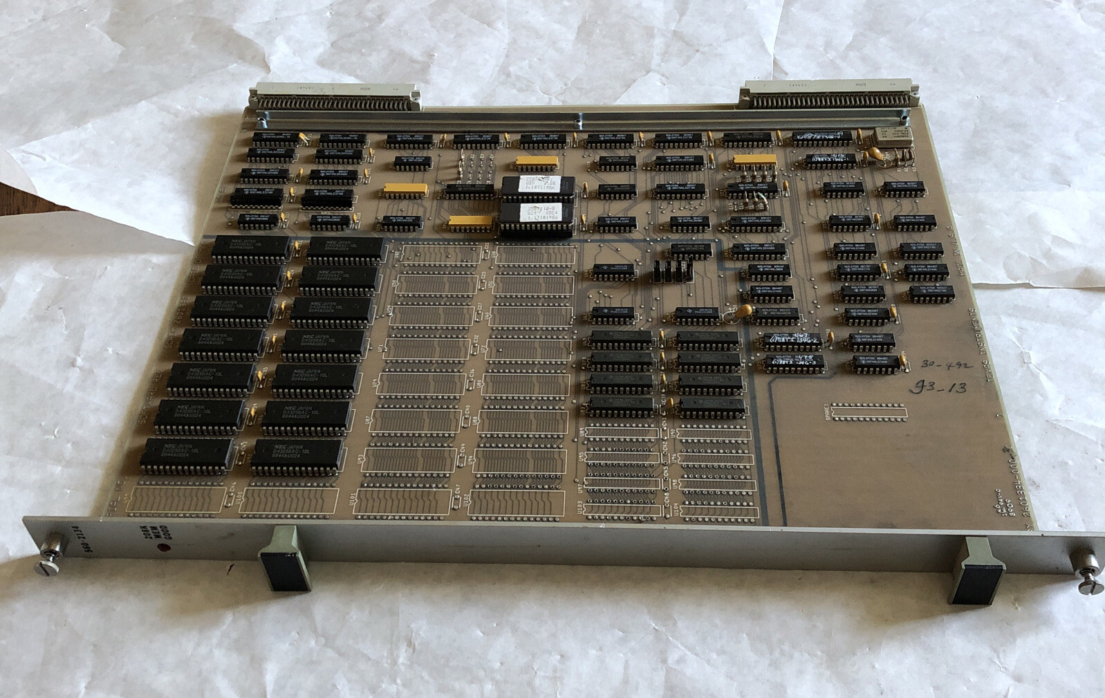 SIEMENS 560-2134,TEXAS 2601334-000,SCHEM 2601332, 64K MEM GOOD CARD,EE,EK