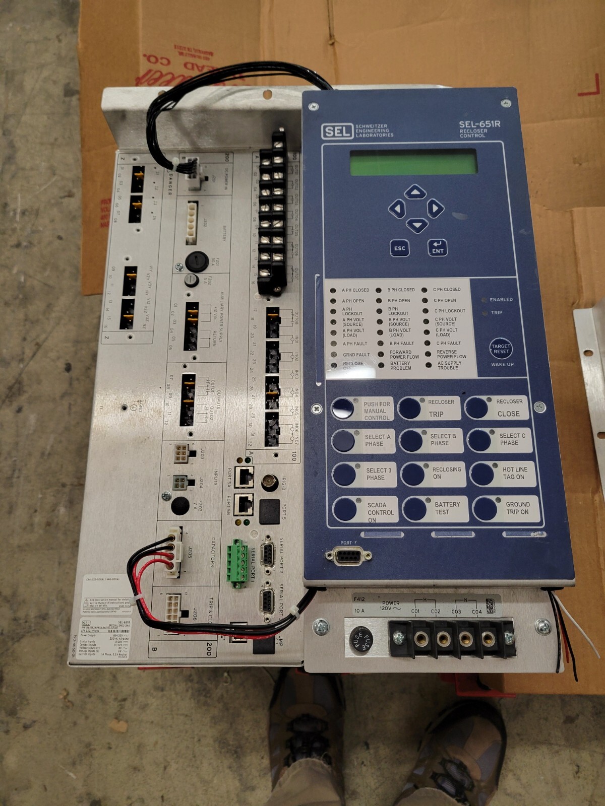 SEL-651R Recloser Control w/SEL0651R2APXGAE1123L508.