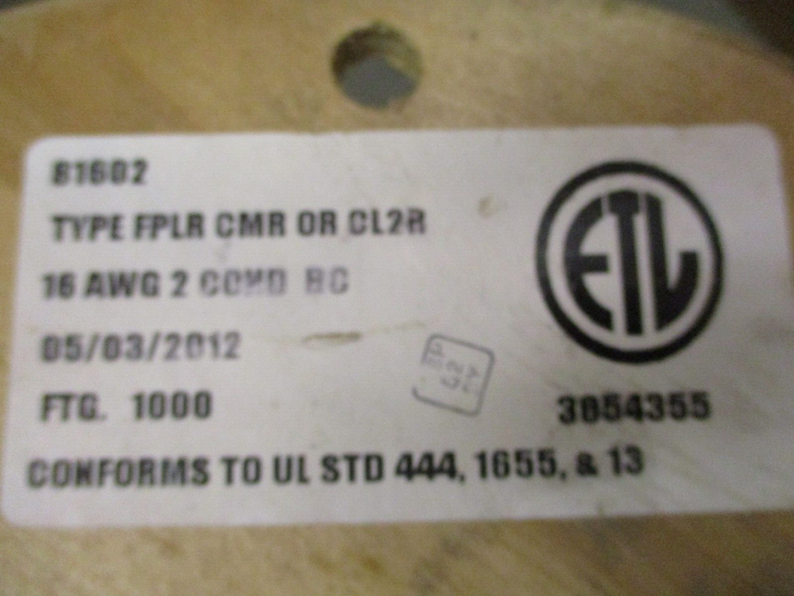 16 AWG 2C Riser Fire Alarm Cable Type FPLR CMR CL2R 16-2C SOL BC FPLR A5947LR