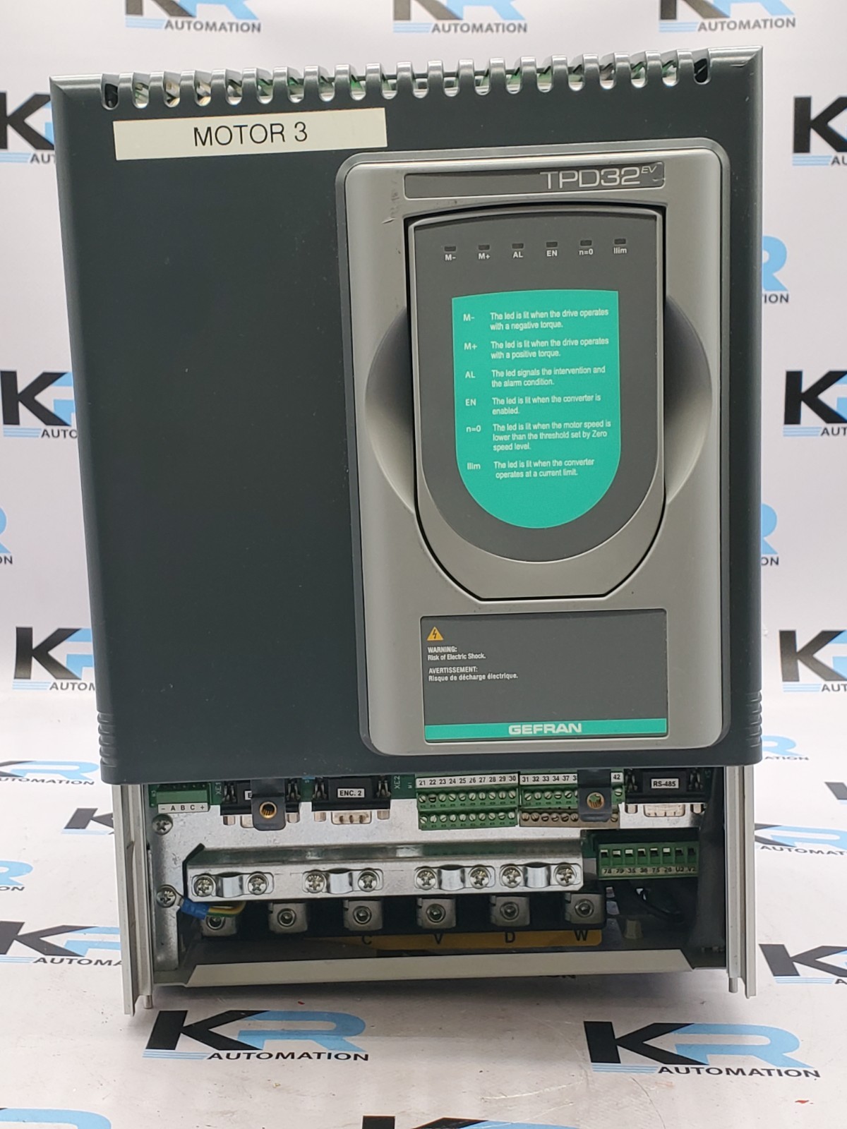 Gefran TPD32-EV-500/520-88-4B-A-NA Digital DC Drive 3PH 500V 88A *Read*