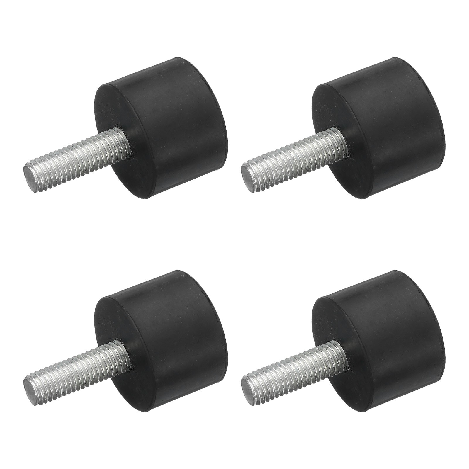 4Pcs Thread Levelling Feet, 1.38″x0.98″ with M10x30mm Studs, Black