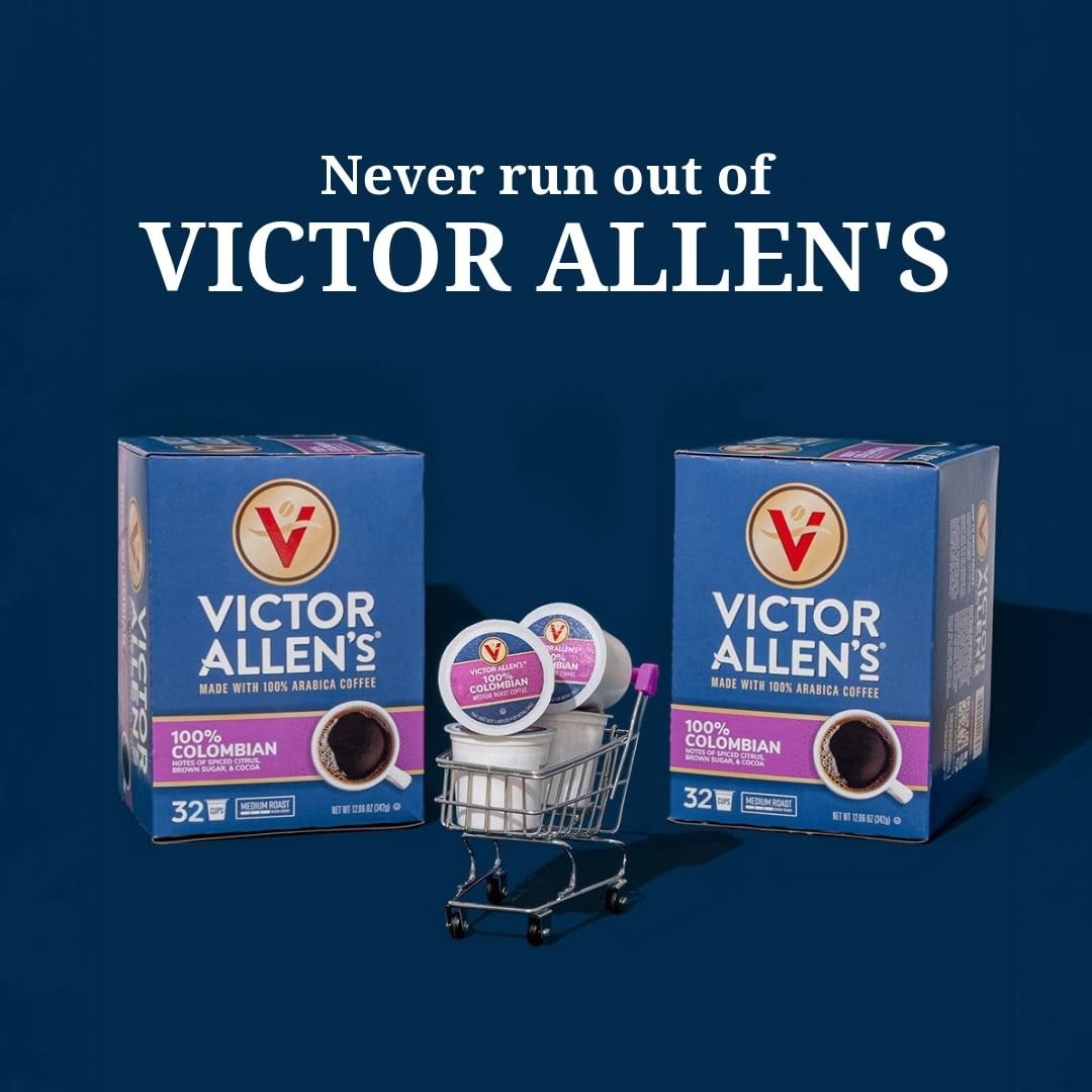 Victor Allen’s Coffee 100% Colombian, Medium Roast, 200 Count, Single Serve Coff