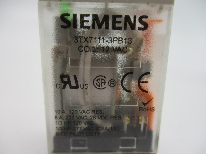 SIEMENS 3TX7111-3PB13 12VAC 10A NUPI