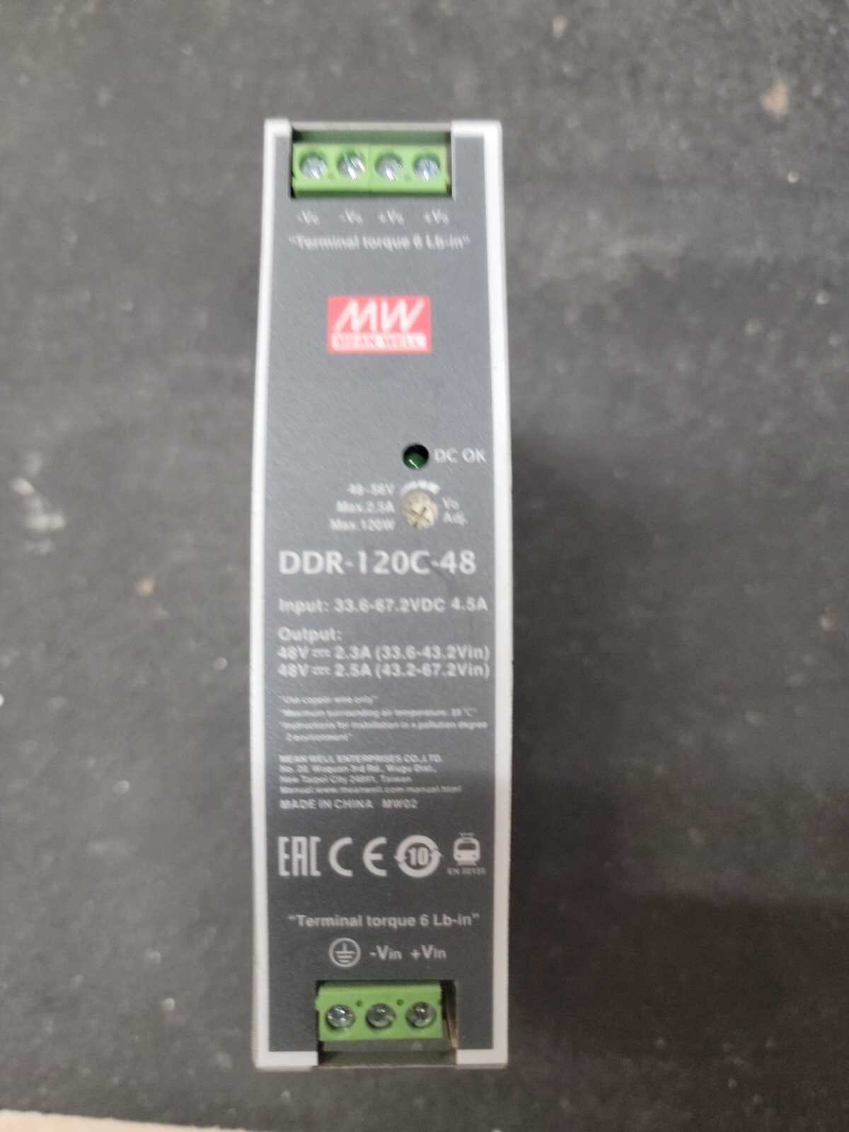 MEAN WELL DDR-120C-48 Module DC-DC 1-OUT 48V 2.5A 120W 3-Pin