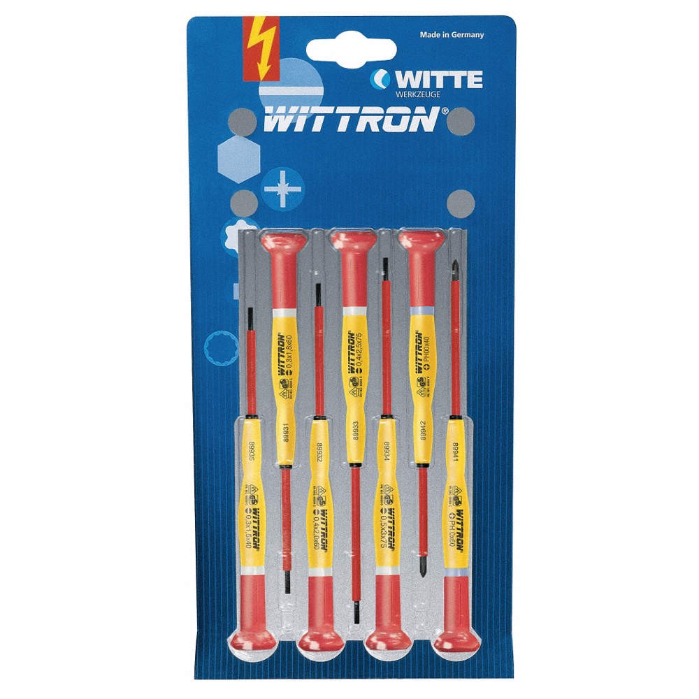 WITTE 9T 89377 Insltd Precision ScrwdrvrSt, NmPcs7 10K135