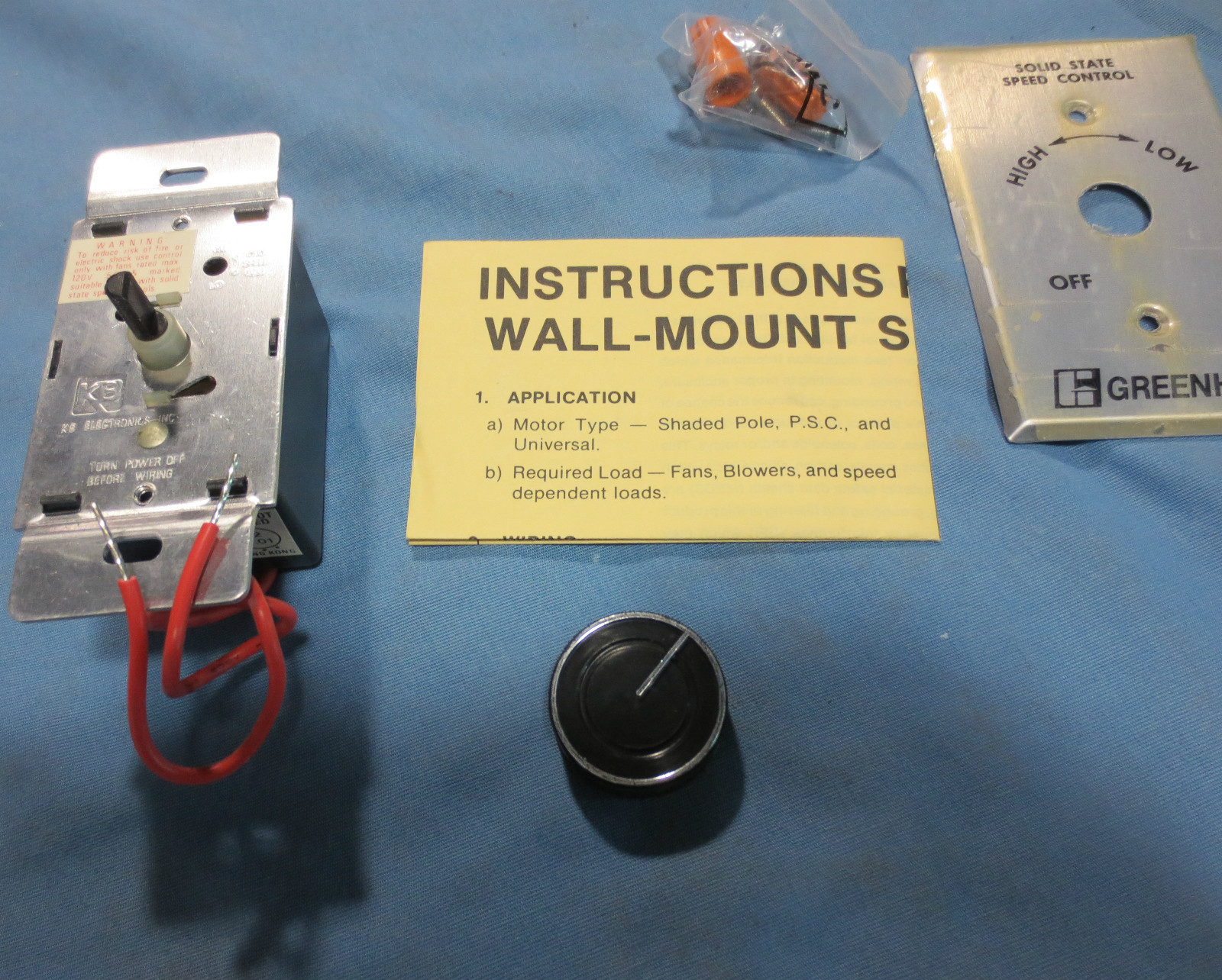 GREENHECK SOLID STATE MOTOR SPEED CONTROL KBWC-15K – NEW IN BOX – 5A 120VAC
