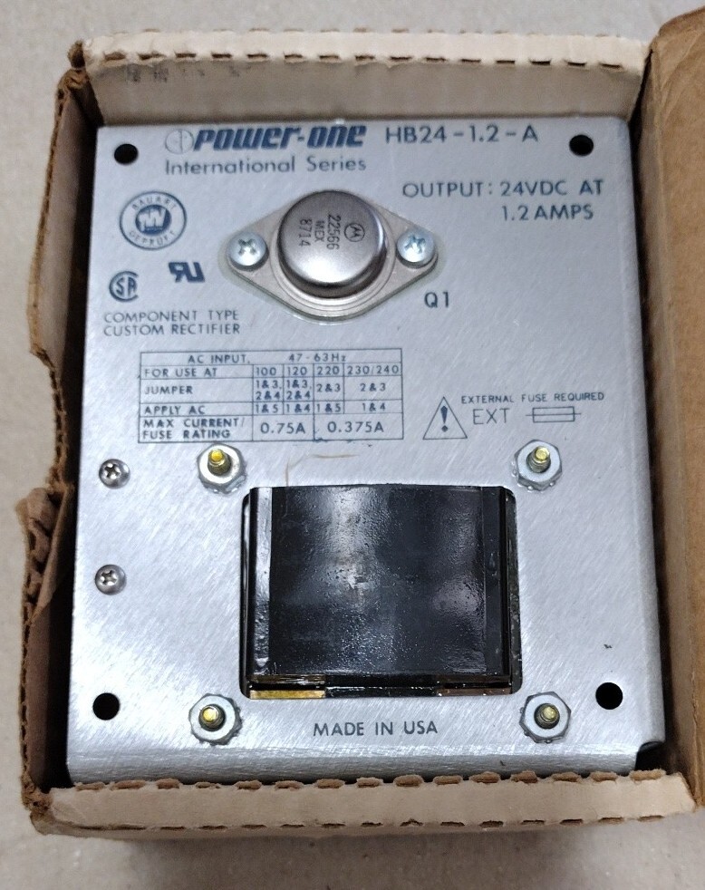 Power-One HB24-1.2-A Linear AC-DC Power Supply HB2412A -New, 30 Day Wty (I1)