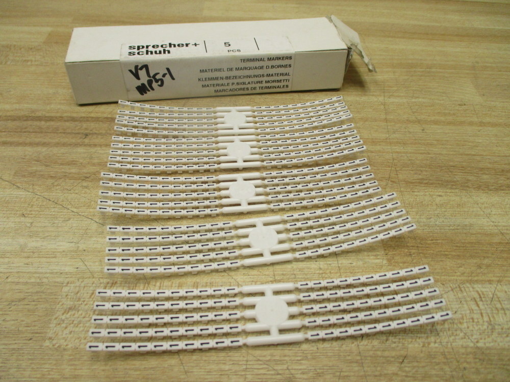 Sprecher+Schuh V7-MP5-1 Terminal Marker Card V7MP51 (Pack of 5)