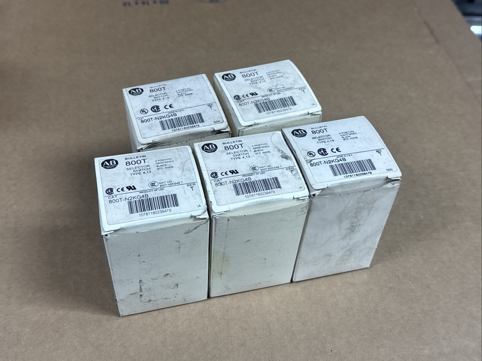 Allen Bradley 800T-N2KG4B /T Selector Switch 4-Position Maintained FAST SHIPPING