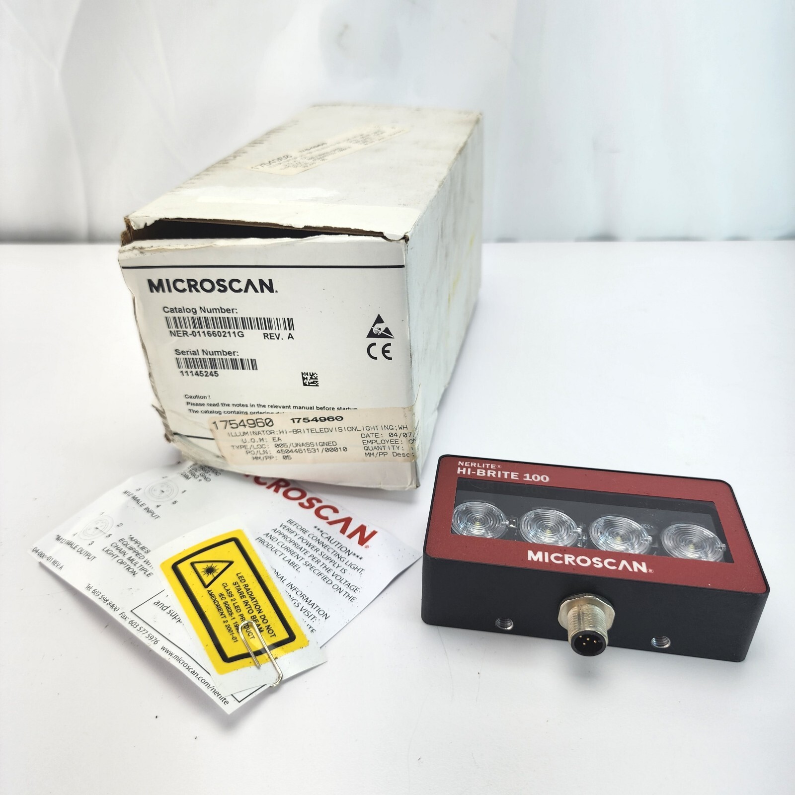 Microscan NER-011660211G Illuminator NEW OPEN BOX 116/52/hgrh