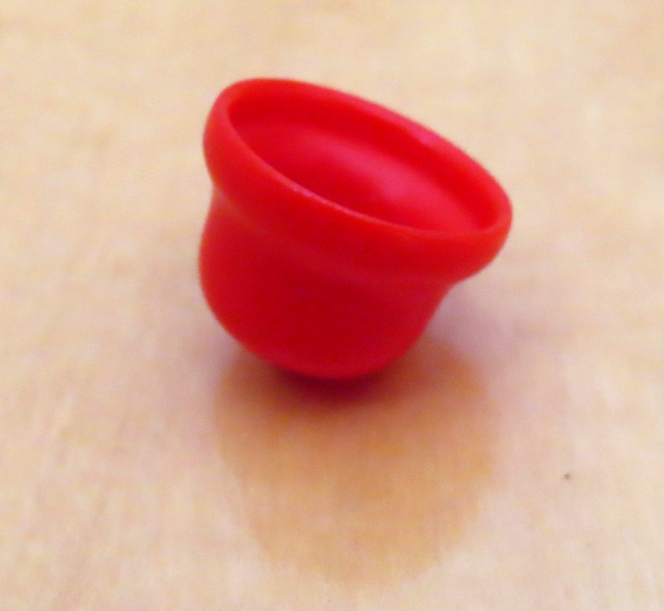 Pack of 148 SINCLAIR & RUSH, INC. Round/Bell-Shaped Vinyl Caps (Red)