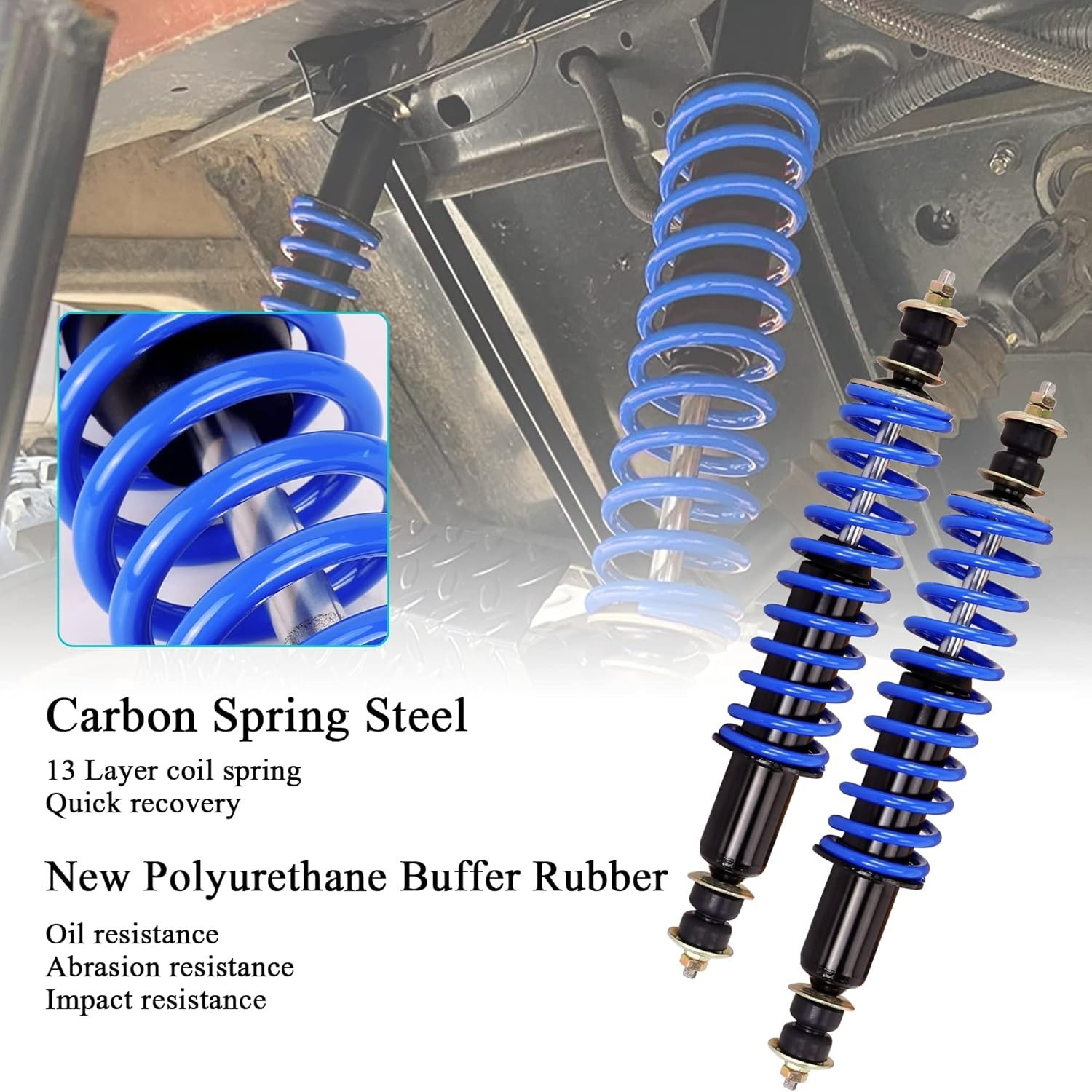 Golf Cart Front Rear Shock Absorber Set Coil Over Heavy Duty Shock Absorber Bolt