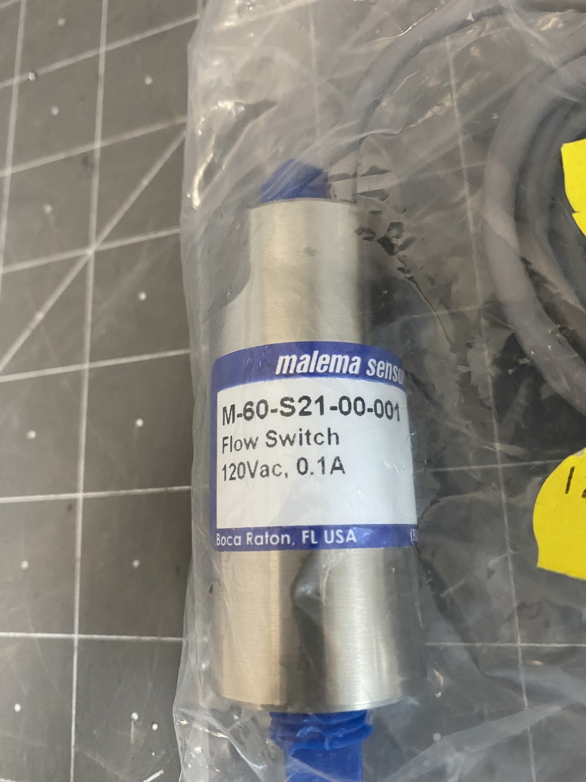 Malema Sensors Flow Switch 120 Vac, 0.1A PN: M-60-S21-00-001
