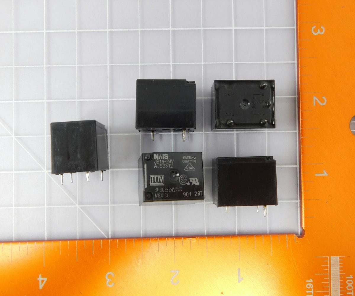 Lot of 46 Panasonic JS1A-24V AJS3312 General Purpose Relay SPST-NO (1 Form A) 24