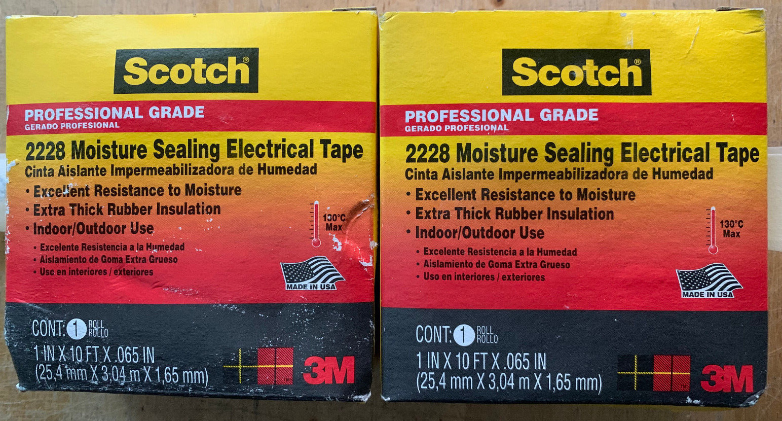 LOT OF 2 Scotch� Professional Grade 2228 Moisture Sealing Electrical Tape 10 FT