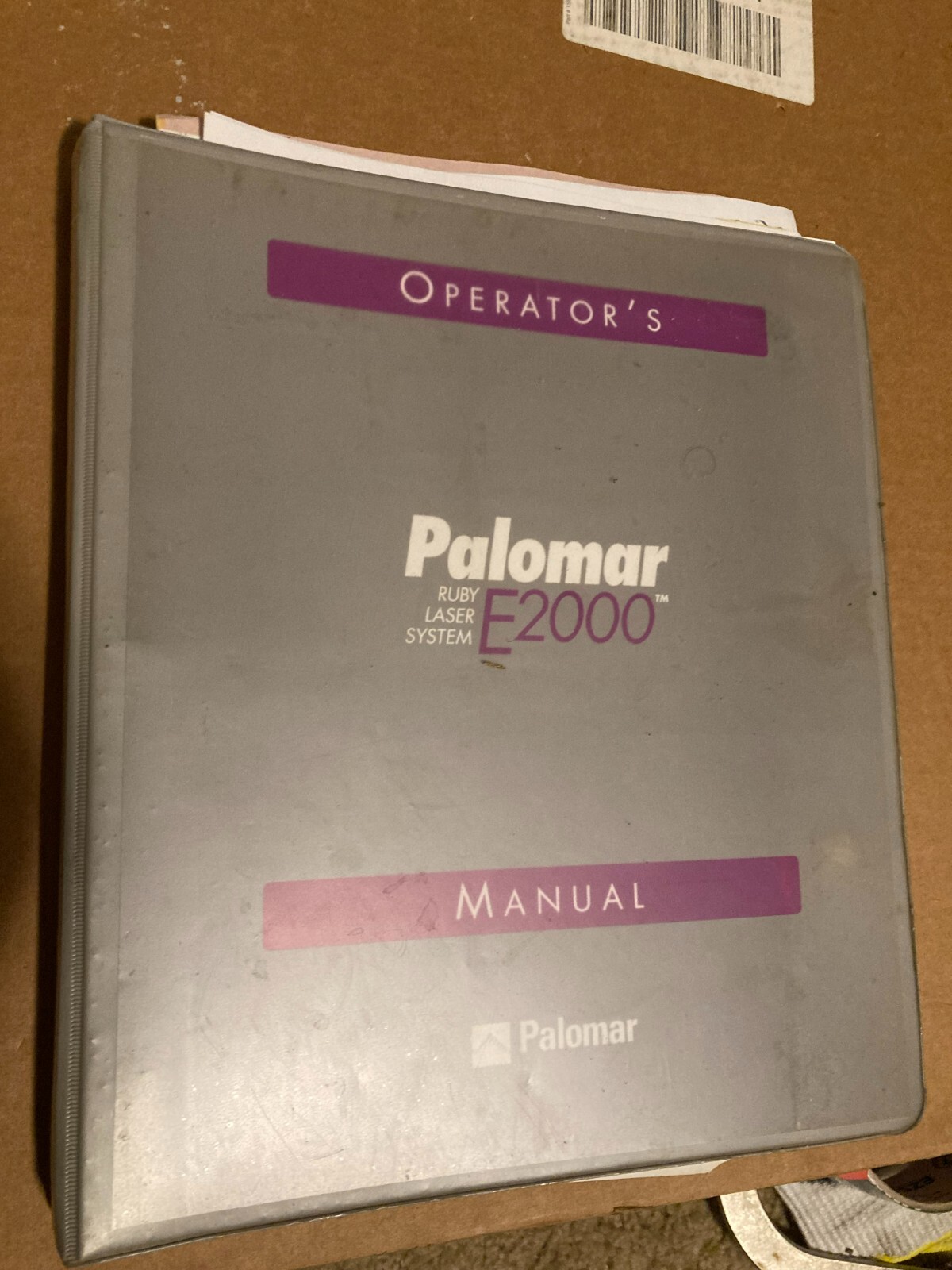 Palomar E2000 Ruby Laser Operators Manual