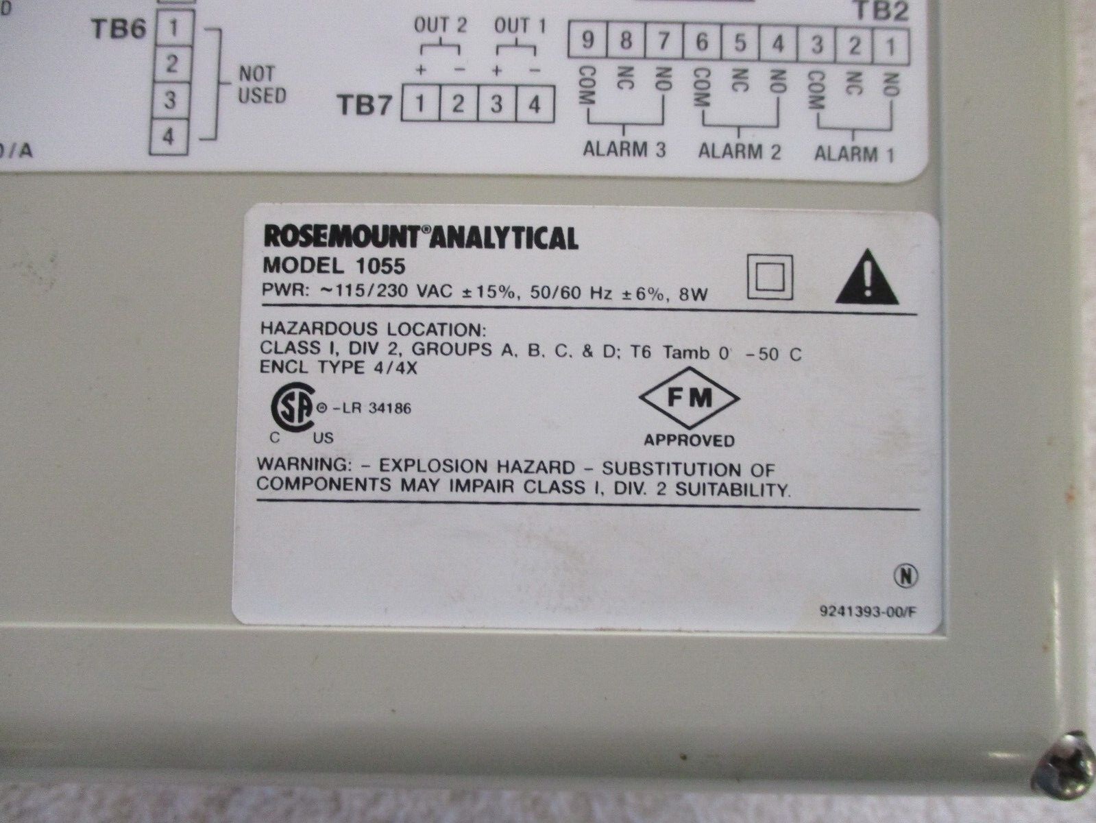 ROSEMOUNT ANALYTICAL Solu Comp II Controller 1055-01-10-20