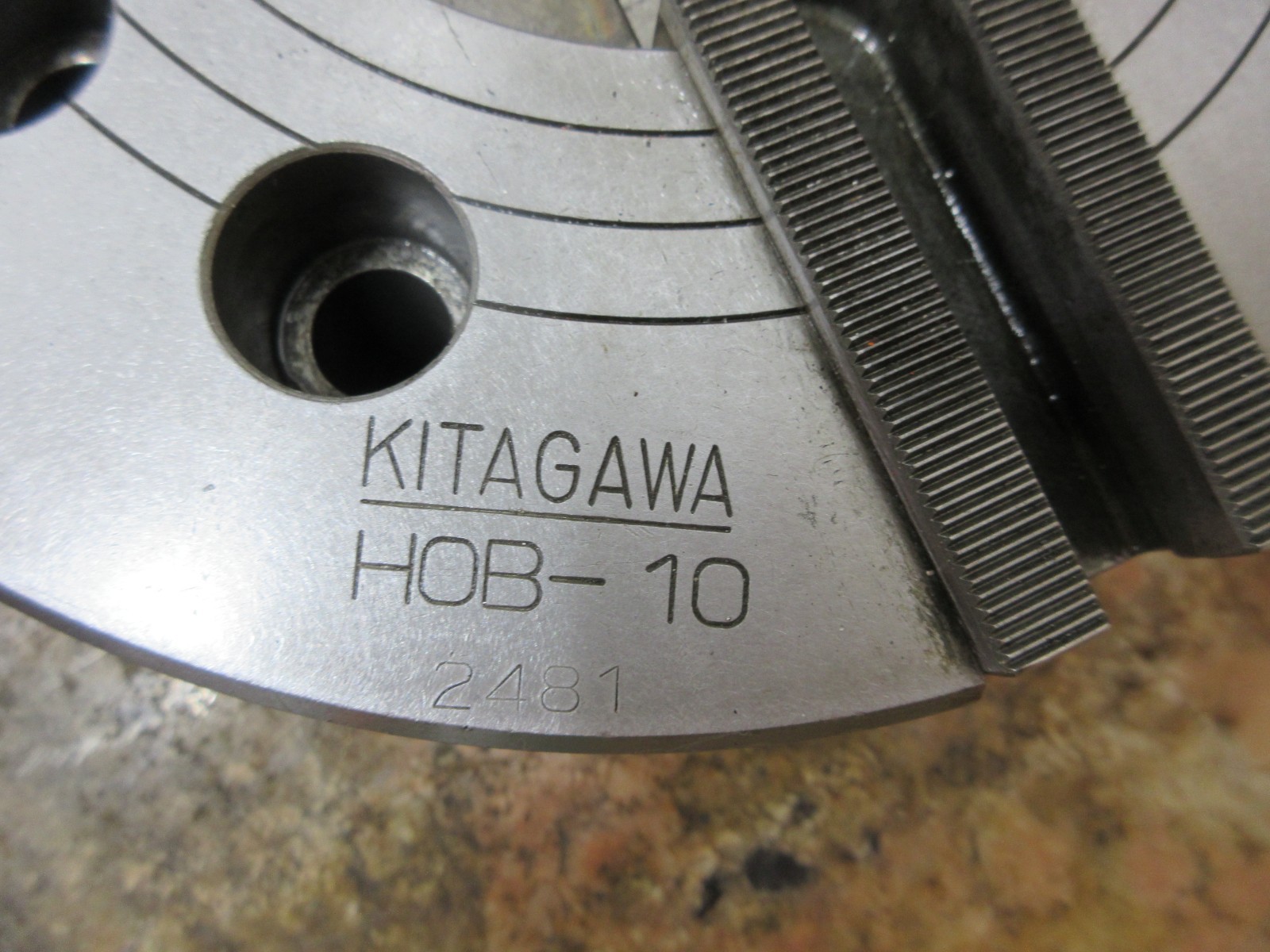 KITAGAWA HOB-10 10″ INCH CNC LATHE CHUCK WITH JAWS H0B-10