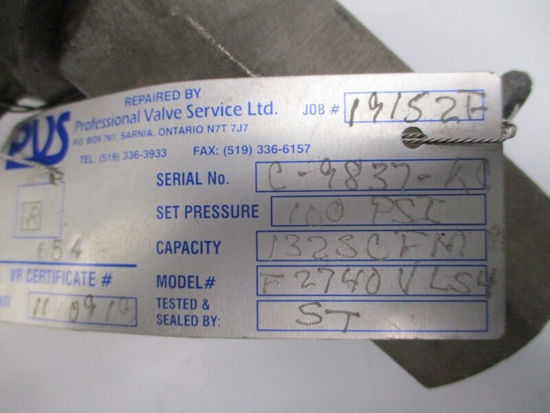 FARRIS INDUSTRIES F2740UL/S4 102PSI REMAN